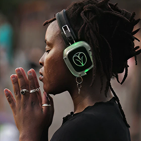 Dancer with headphones